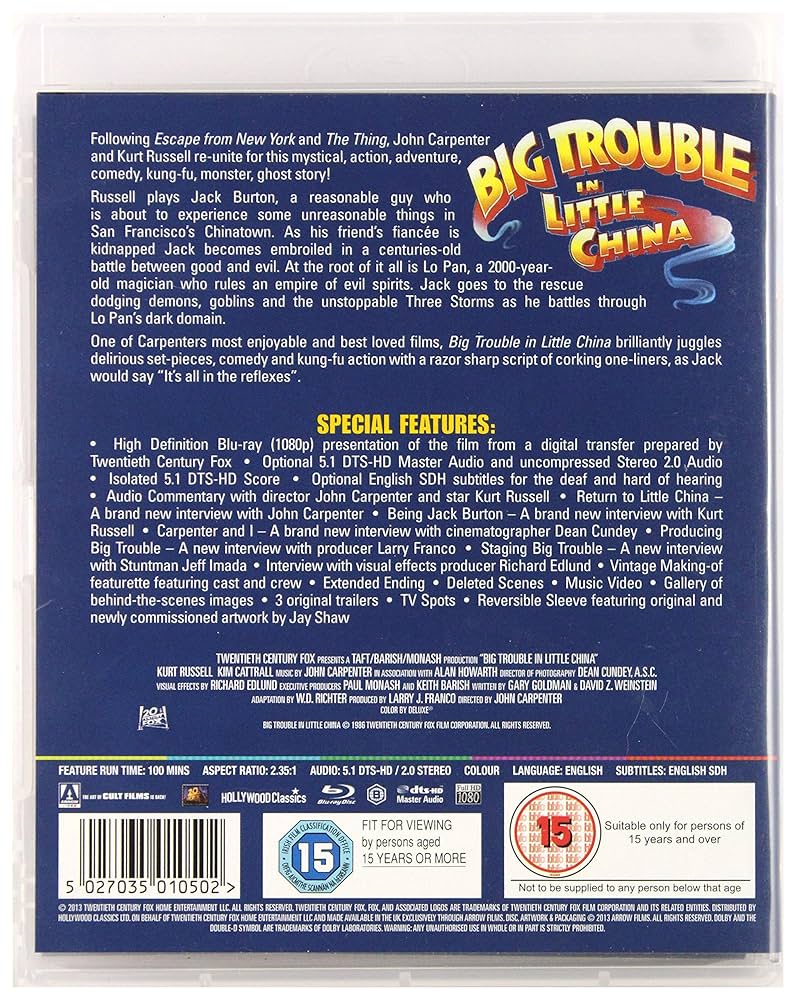 その他 Big Trouble In Little China [Blu-ray] Amazon.com: Big Trouble in Little China [Blu-ray] : Dennis